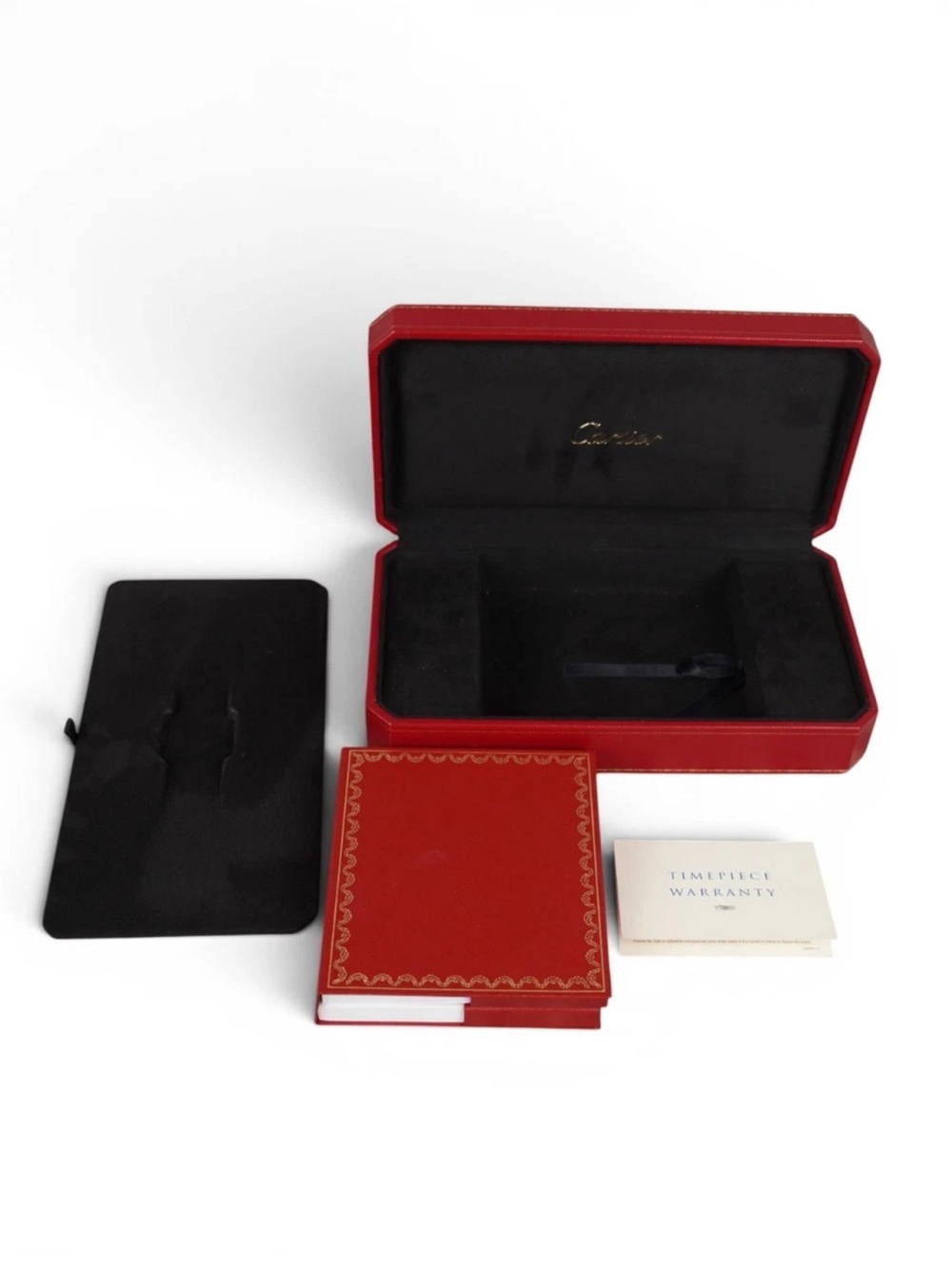 Authentic Cartier Divan Strap Watch Box COWA0015 W/ Warranty Card Pre-owned